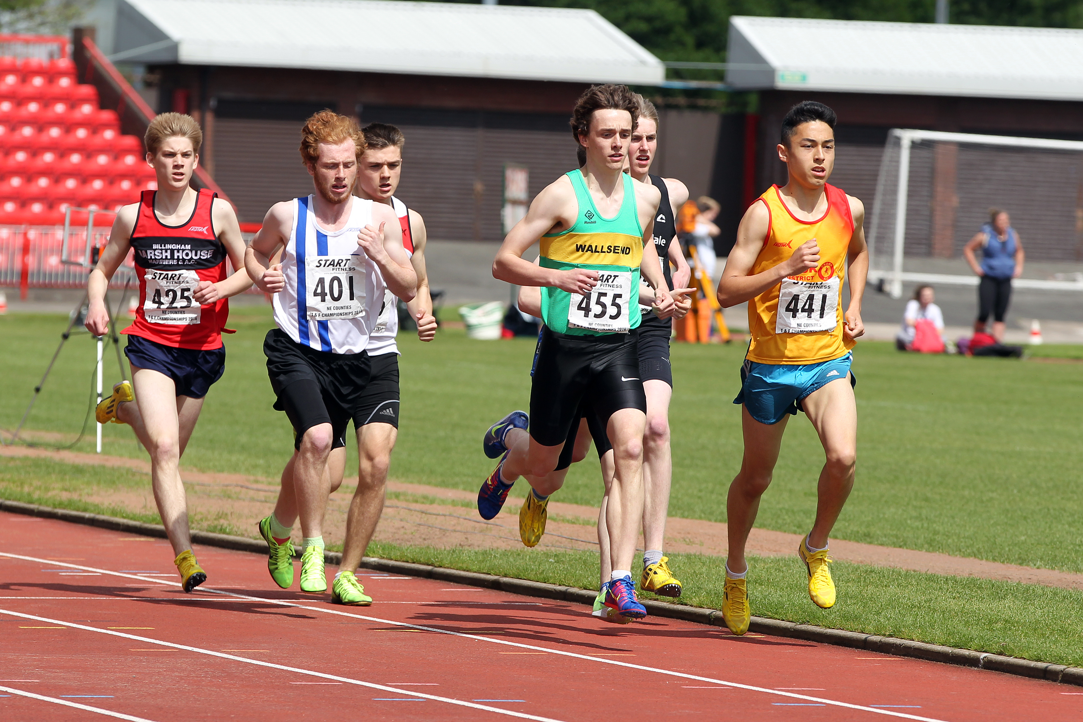 Under-17 mens 800 metres at the North Eastern Championships, Gateshead International Stadium.  Photos: David T. Hewitson/Sports for All Pics